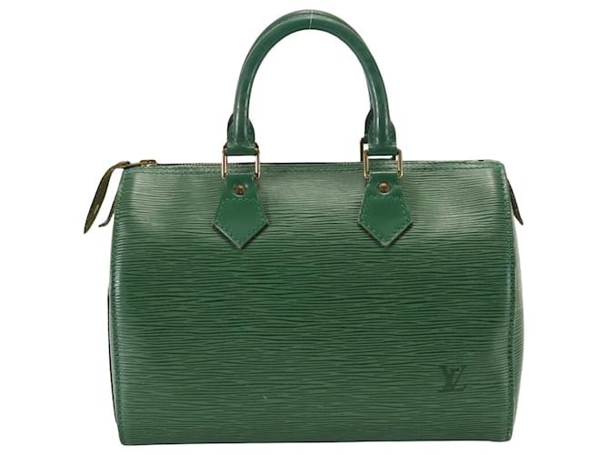 Louis Vuitton Speedy 30 Verde Couro  ref.1406682