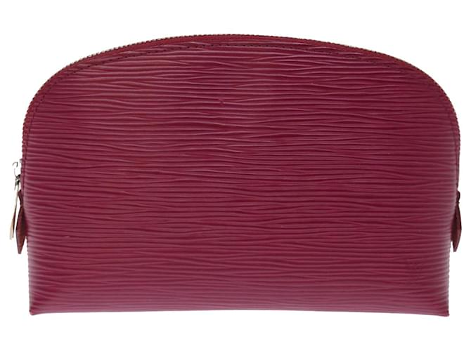 Louis Vuitton cosmetic pouch Dark red Leather  ref.1406685