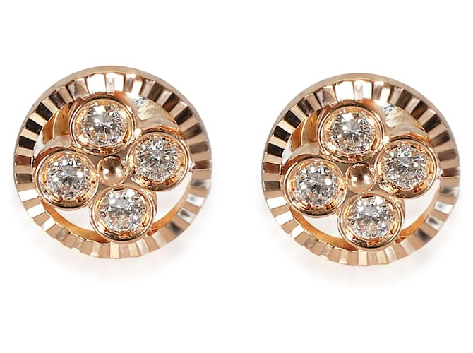 Louis Vuitton Sun Blossom Diamond Earring in 18k Rose Gold 0.40 ctw Metallic Metal Pink gold  ref.1406694