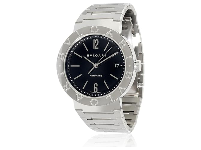 Bulgari Bvlgari Bvlgari Bvlgari BB 38 SS Auto Men s Watch in Stainless Steel Silvery Metallic Metal ref.1406696 Joli Closet