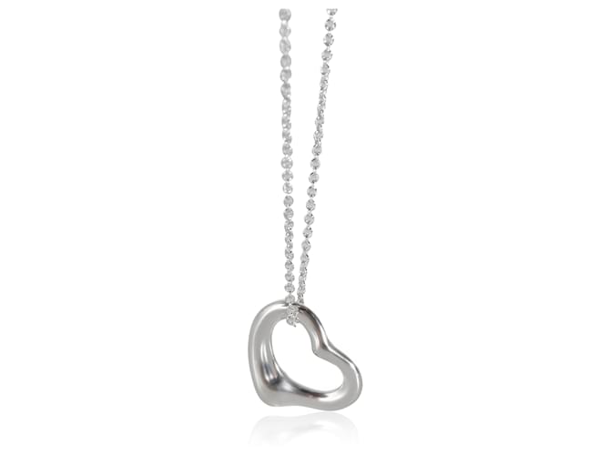 TIFFANY & CO. Ciondolo Cuore Aperto Elsa Peretti in Argento 925 Metallico Metallo  ref.1406702