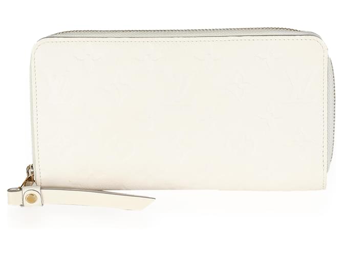 Zippy Cartera con cremallera Empreinte y monograma color crema de Louis Vuitton Blanco Cuero  ref.1406716