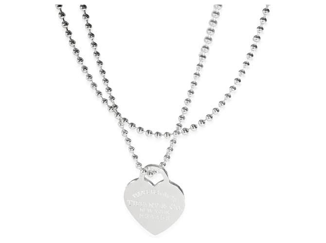 TIFFANY & CO. Pingente Return To Tiffany Heart Tag em prata esterlina Metálico Metal  ref.1406721