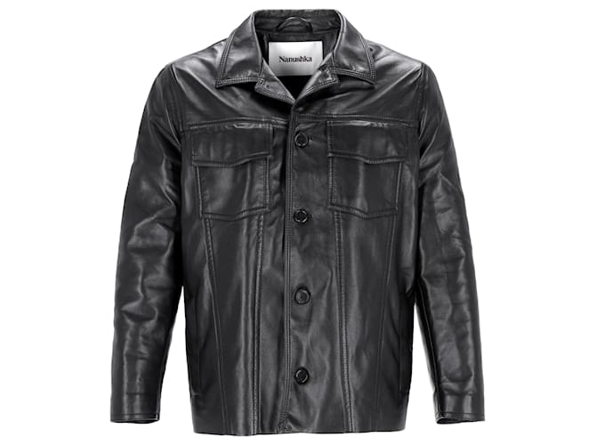 Nanushka Cody Jacket in Black Regenerated Leather   ref.1406742