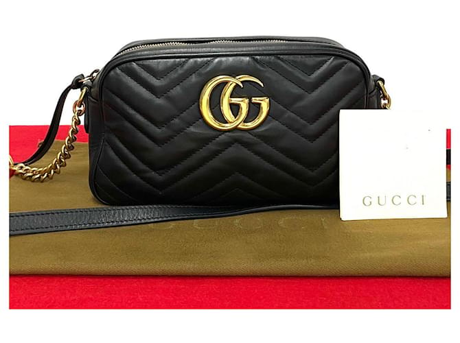 Gucci GG Marmont Umhängetasche, Leder-Umhängetasche in gutem Zustand  ref.1406796