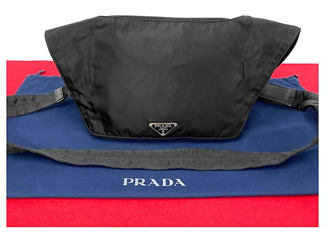 Prada Tessuto Mini Crossbody Bag Bolsa Crossbody de lona em bom estado  ref.1406801