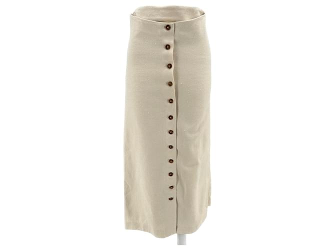 Autre Marque LOULOU STUDIO Gonne T.Cotone XS internazionale Beige  ref.1406891