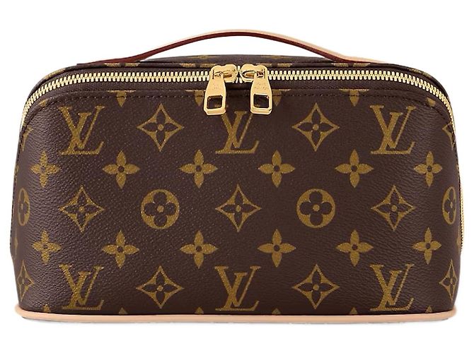 Bolso de tocador Louis Vuitton Monogram Canvas Marrón Castaño