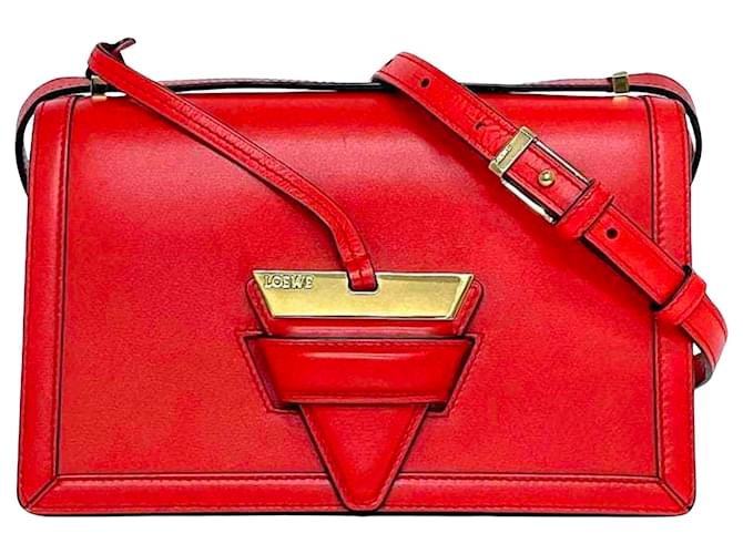 Loewe Barcelona Vermelho Couro  ref.1407028