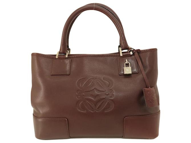 LOEWE AMAZONA Marrom Couro  ref.1407087