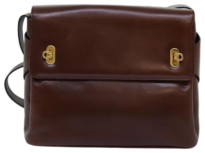 Salvatore Ferragamo Gancini Braun Leder  ref.1407108