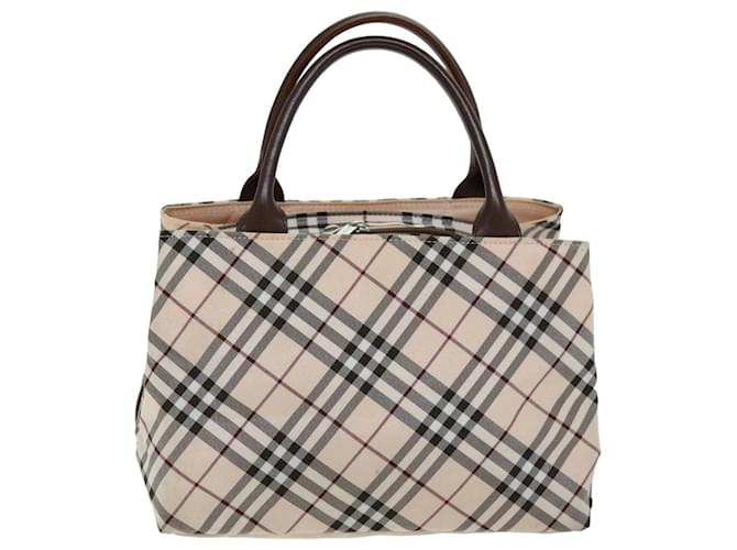 Burberry Nova Cheque Beige Sintético  ref.1407119