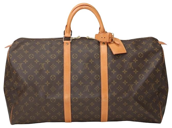 Louis Vuitton Keepall 55 Toile Marron  ref.1407154