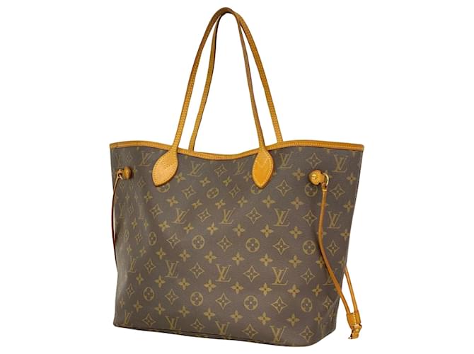 Louis Vuitton Neverfull MM Braun Leinwand  ref.1407196