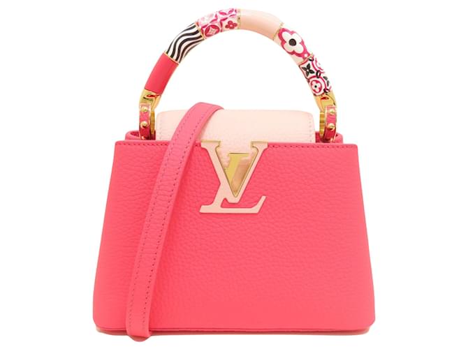 Louis Vuitton Capucines Mini Pink Leather  ref.1407210