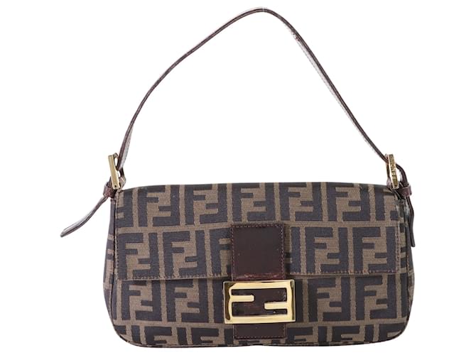 Fendi Zucca Marrom Lona  ref.1407224