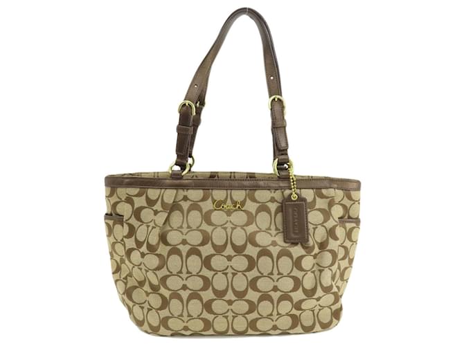 Coach Signature Brown Cloth  ref.1407228