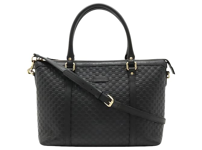 Gucci Micro Guccissima Preto Couro  ref.1407279