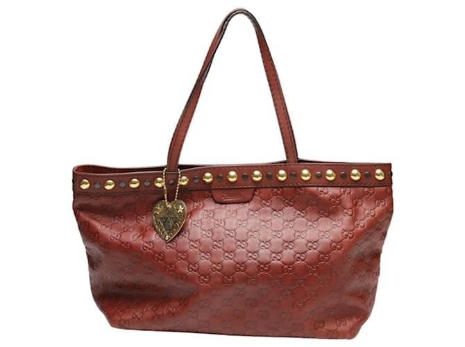 Gucci Guccissima Rot Leder  ref.1407282