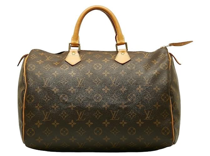 Louis Vuitton Speedy 35 Marrom Lona  ref.1407303