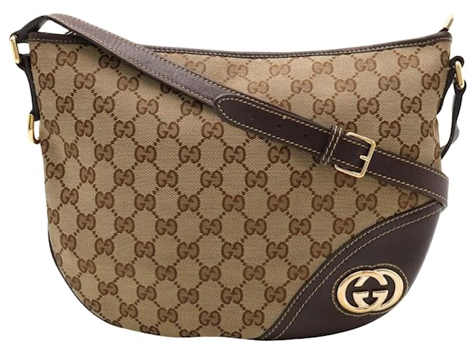 Gucci GG Canvas Marrom Lona  ref.1407337