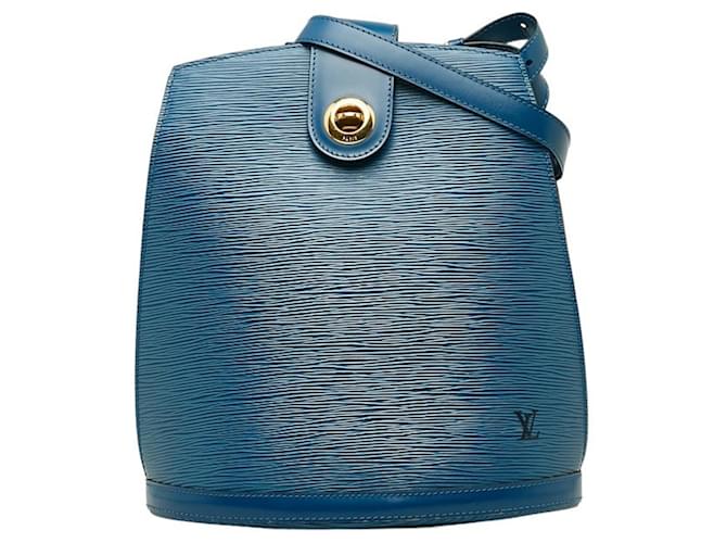 Louis Vuitton Cluny Azul Couro  ref.1407342