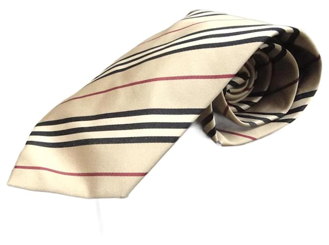 Burberry Ties Beige Silk  ref.1407355