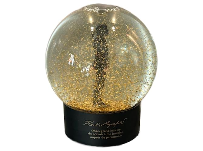 Karl Lagerfeld Snow globe or collector Black Golden  ref.1407376