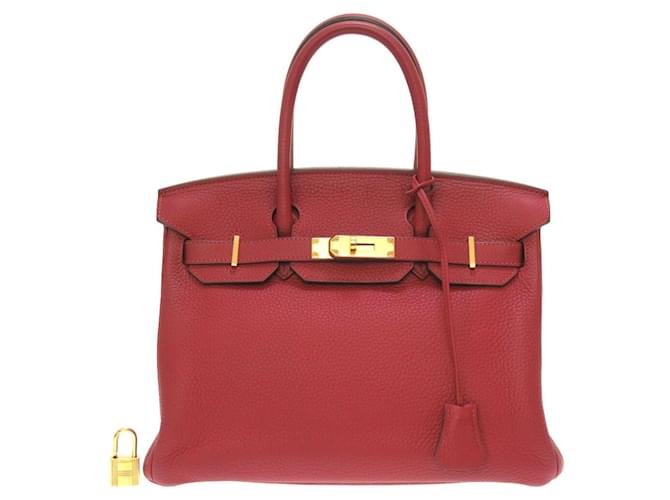 Hermès HERMES BIRKIN 30 Bordeaux Couro  ref.1407377