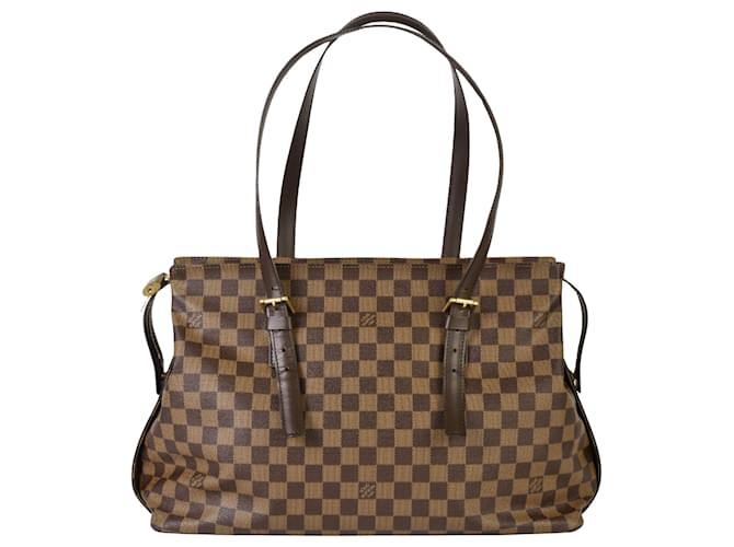 Louis Vuitton Chelsea Marrone Tela  ref.1407403