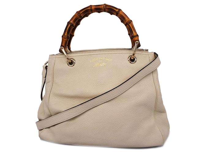 Gucci Bamboo Beige Leather  ref.1407451