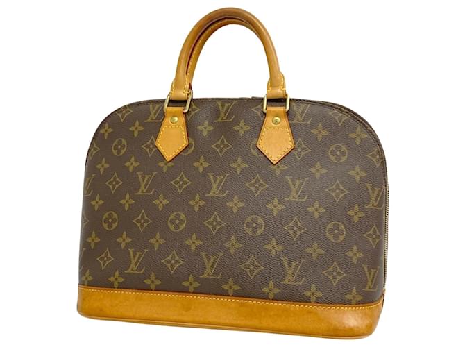 Louis Vuitton Alma Marrom Lona  ref.1407452