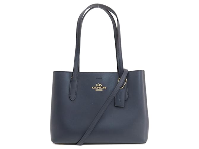 Coach Navy blue Leather  ref.1407466