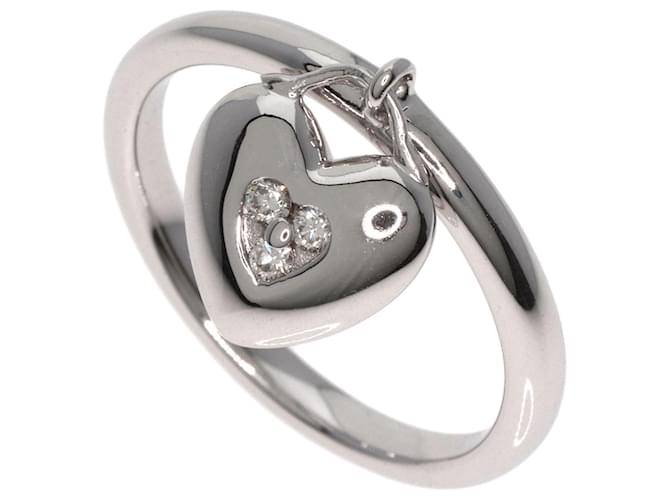 Tiffany & Co Heart lock Silvery White gold  ref.1407471