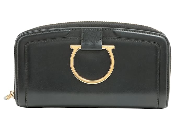 Salvatore Ferragamo - Black Leather  ref.1407475