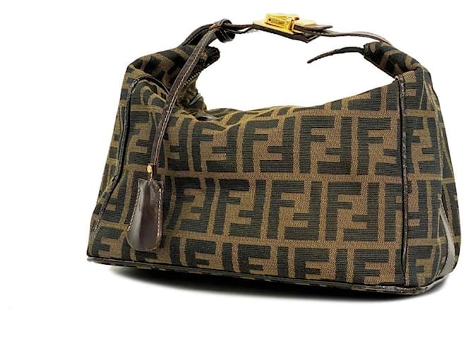 Fendi Zucca Marrom Lona  ref.1407519