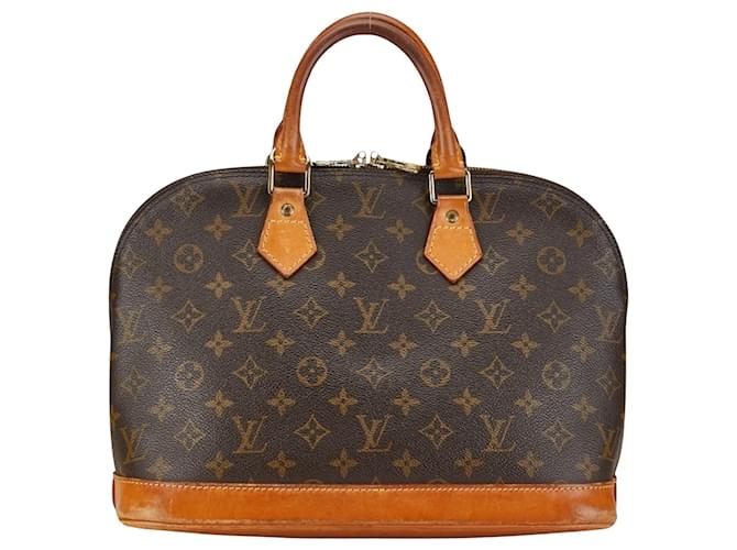 Louis Vuitton Alma Marrom Lona  ref.1407540