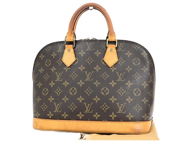 Louis Vuitton Alma Marrom Lona  ref.1407545