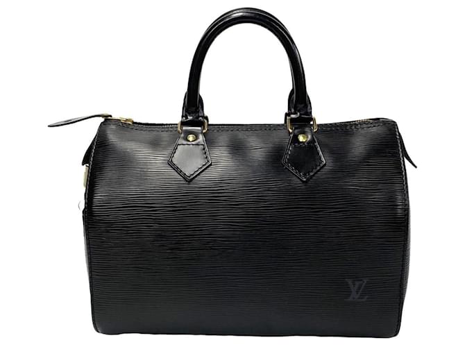 Louis Vuitton Speedy 25 Preto Couro  ref.1407582