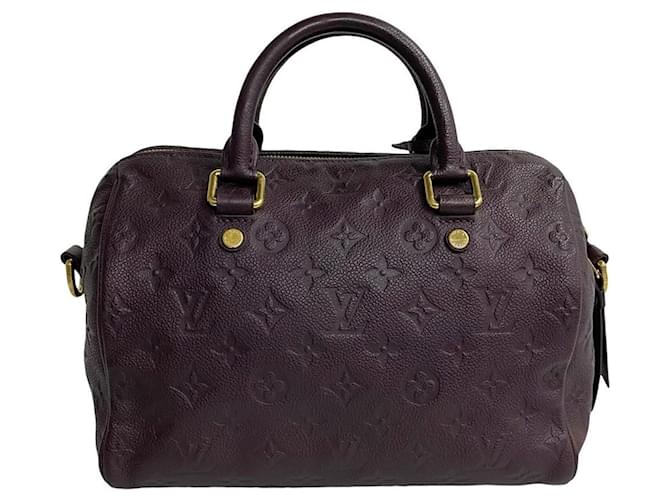 Louis Vuitton speedy Bandouliere 25 Roxo Couro  ref.1407585