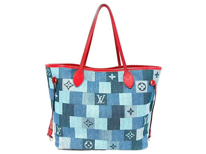 Louis Vuitton Neverfull MM Blau John  ref.1407591