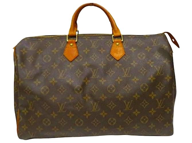 Louis Vuitton Speedy 40 Marrom Lona  ref.1407595