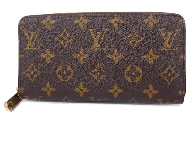 Louis Vuitton Zippy Geldbörse Braun Leinwand  ref.1407604