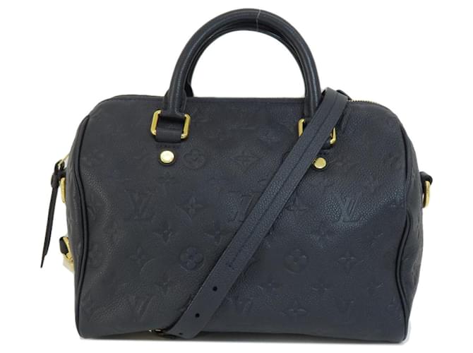 Louis Vuitton speedy Bandouliere 25 Navy blue Leather  ref.1407633