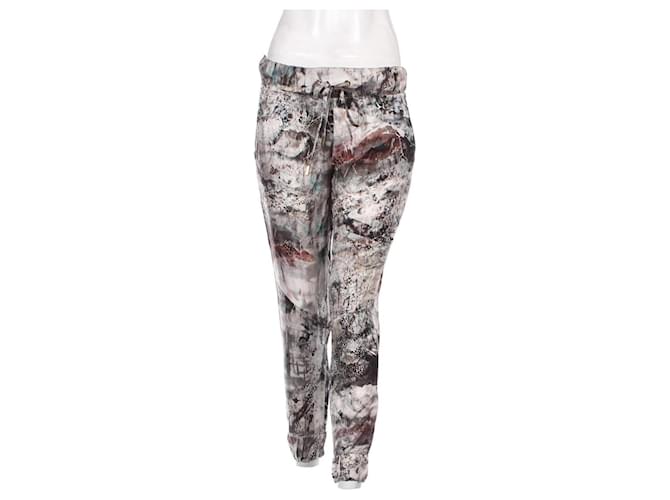 Elisabetta Franchi Pantalons Soie Multicolore  ref.1407636