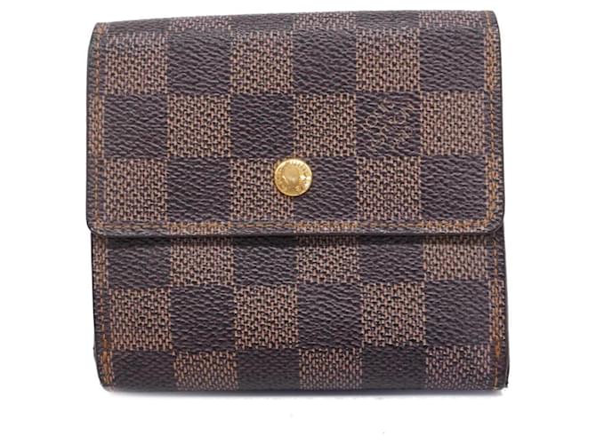 Louis Vuitton Portefeuille Elise Marrone Tela  ref.1407652