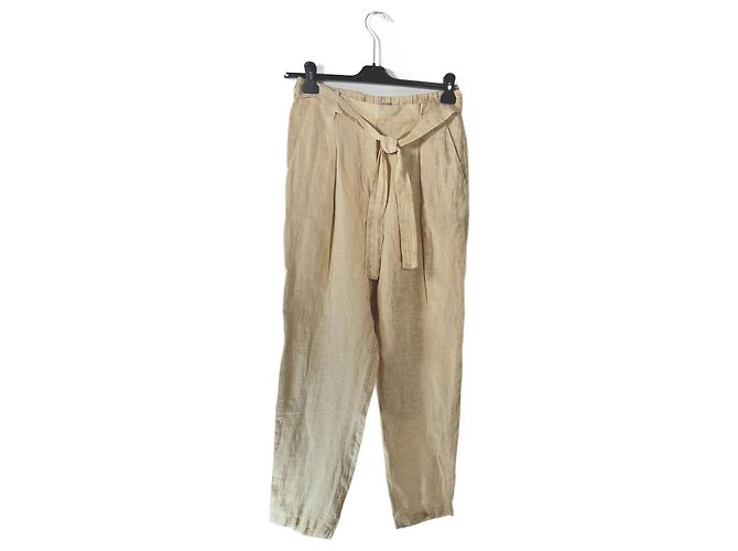 Humanoid Leinenhose Beige Größe S