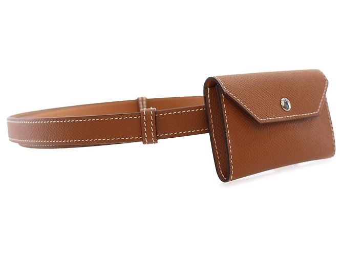 Hermès Brauner Epsom Kelly Taschengürtel 18