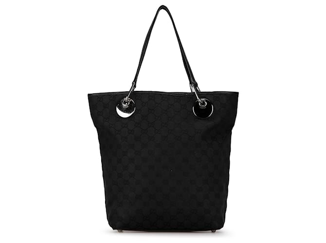 Sac cabas Eclipse en toile GG noire Gucci Tissu  ref.1407745