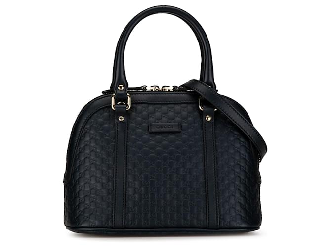 Bolsa Gucci Black Mini Microguccissima Dome Preto Couro Bezerro-como bezerro  ref.1407779